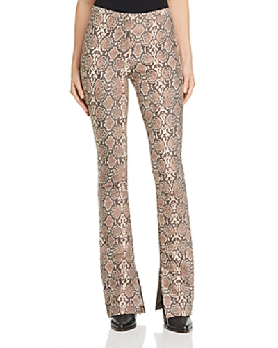 Shop Anine Bing Printed Cigarette-leg Pants In Python