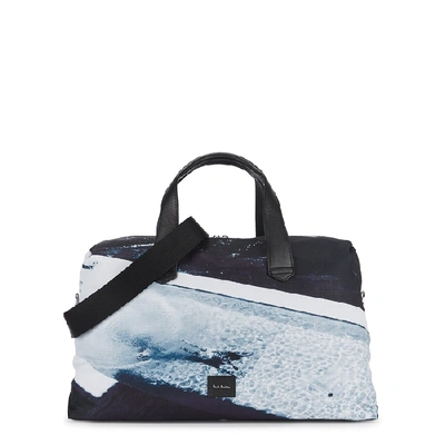 Shop Paul Smith Blue Canvas Holdall In Black