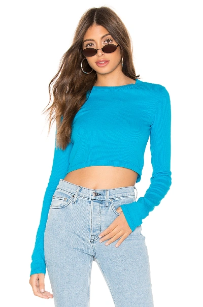 Shop Cotton Citizen Verona Crop Shirt In Blue. In Stellar