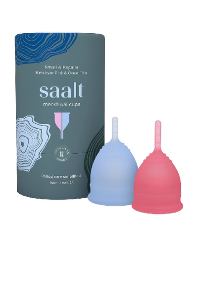 Shop Saalt Menstrual Cup Duo Pack In Himalayan Pink & Ocean Blue