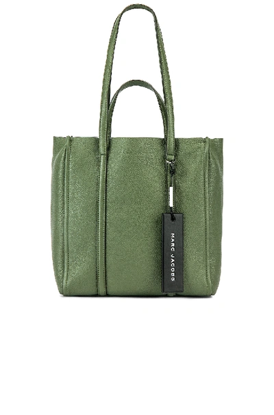 Shop Marc Jacobs The Tag Tote 27 In Sage.