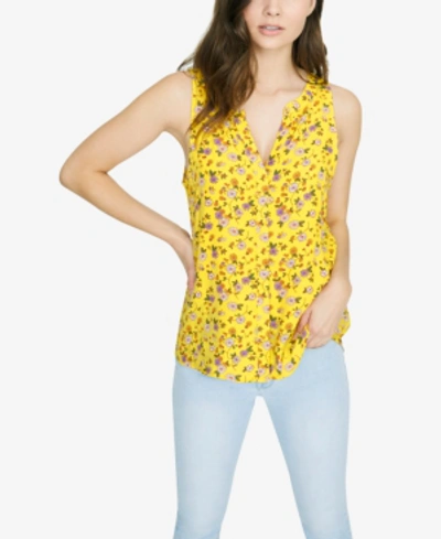 Shop Sanctuary Craft Sleeveless Printed Top In Yellow Multi