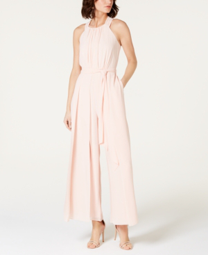 vince camuto chiffon halter jumpsuit