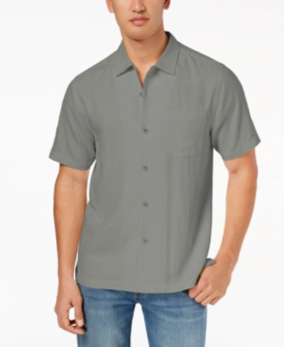 Shop Tommy Bahama Men's Weekend Tropics Silk Shirt, Created For Macy's In Bala Shark