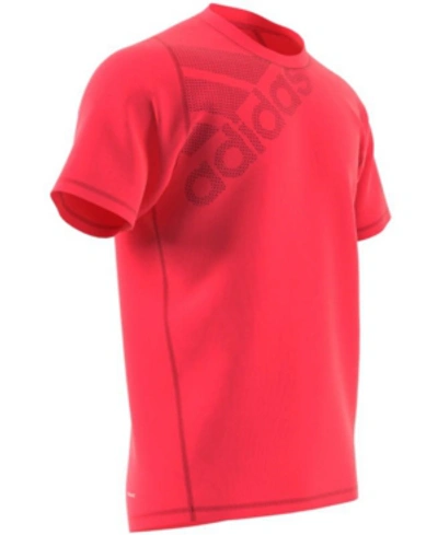 Shop Adidas Originals Adidas Men's Freelift Climalite T-shirt In Shock Red