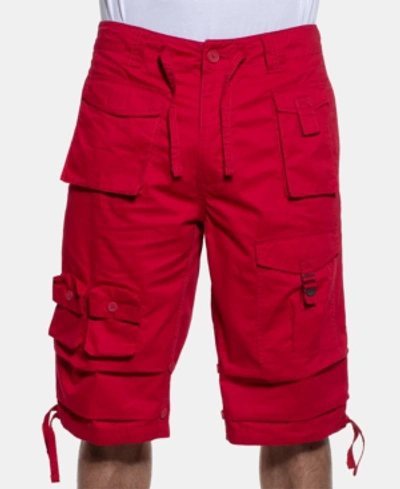 Shop Sean John Men's Classic Flight Cargo 14" Shorts, Created For Macy's In Cherry