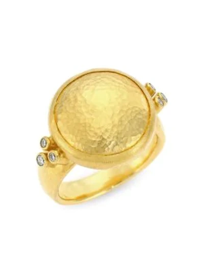 Shop Gurhan Women's Amulet 24k Yellow Gold Diamond Ring