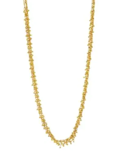 Shop Gurhan Bouclé 24k Yellow Gold Triple Chain Necklace