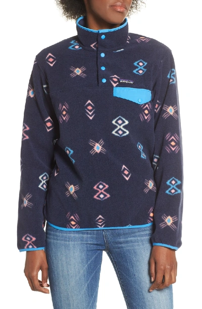 Shop Patagonia Synchilla Snap-t In Space Spirits/ Neo Navy