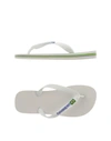 Havaianas Brazil Logo Flip Flops White In White