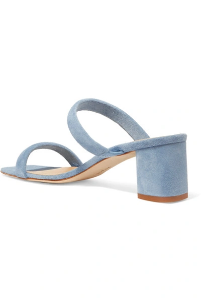 Aeyde Corey Suede Mules In Blue | ModeSens