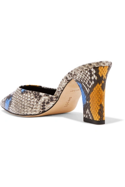 Shop Aeyde Signe Snake-effect Leather Mules In Snake Print