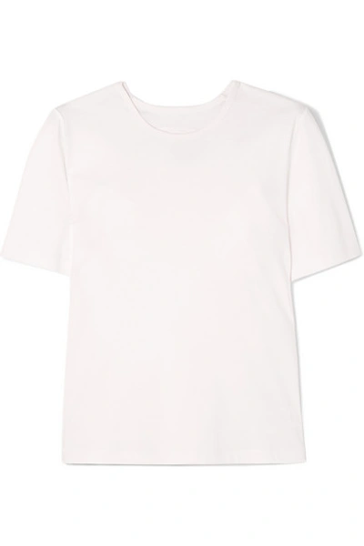 Shop Dion Lee Layered Cotton-jersey T-shirt In Ivory