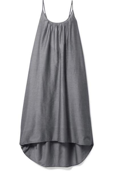 Shop Pour Les Femmes Cotton And Silk-blend Nightdress In Gray