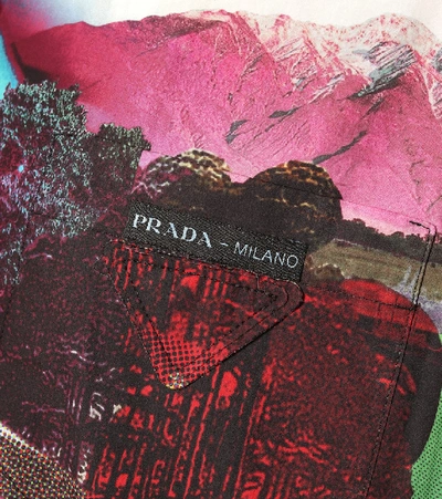 Shop Prada Printed Cotton Shirt In Multicoloured