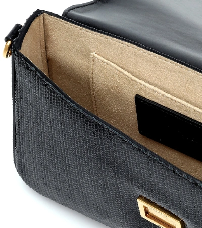 Shop Givenchy Pocket Leather Shoulder Bag In Black