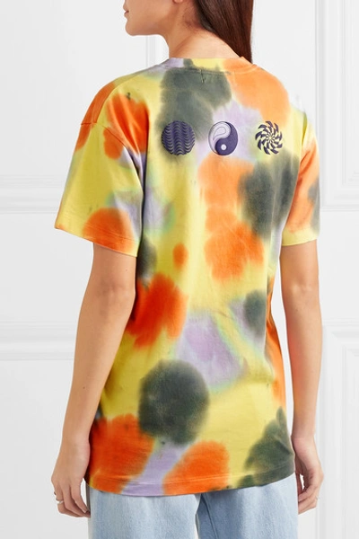 Shop Ambush Tie-dyed Cotton-jersey T-shirt In Yellow