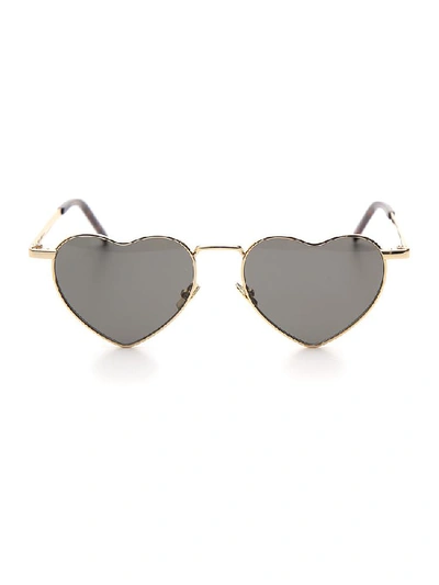 Shop Saint Laurent Eyewear Heart Shaped Sunglasses In Multi
