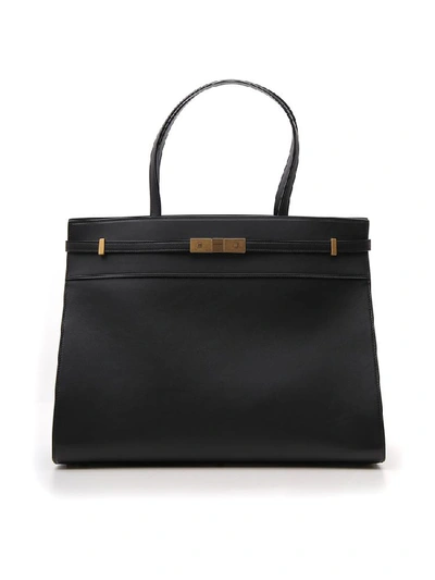 Shop Saint Laurent Medium Manhattan Tote Bag In Black