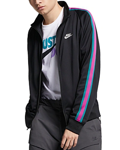 Nike Men's Sportswear Track Jacket In Black/teal | ModeSens