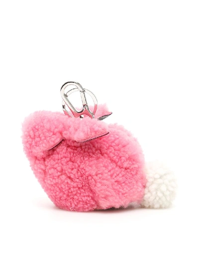 Shop Loewe Bunny Charm In Wild Rose (fuchsia)