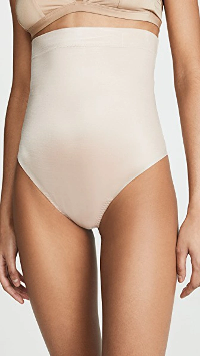 Shop Spanx Suit Your Fancy High Waisted Thong Champagne Beige