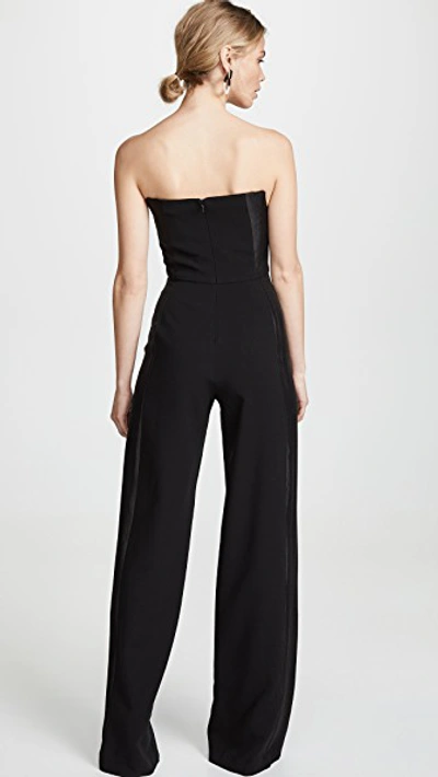 Black Halo Lena Strapless Jumpsuit In Black