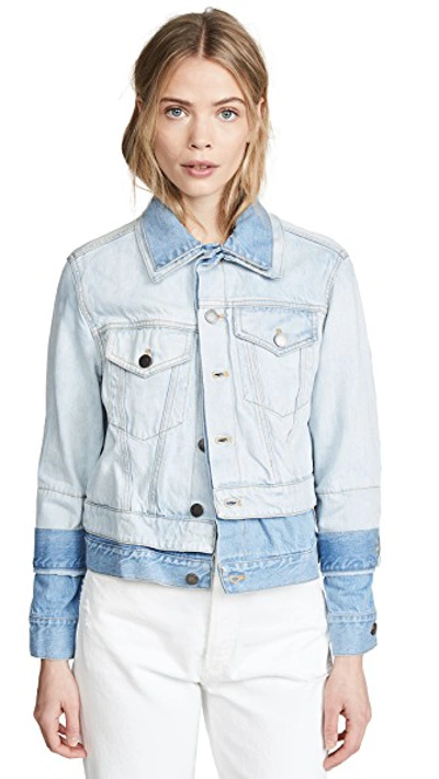 Shop Alice And Olivia Two Tone Double Jacket In Spring Personality