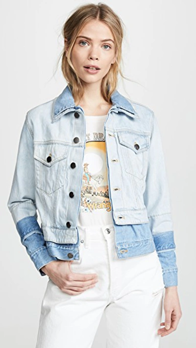 Shop Alice And Olivia Two Tone Double Jacket In Spring Personality