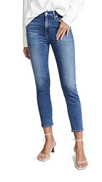 Shop Citizens Of Humanity Rocket Crop Jeans In Rio Blue