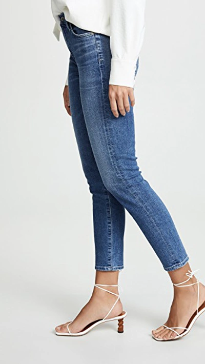 Shop Citizens Of Humanity Rocket Crop Jeans In Rio Blue