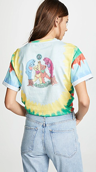 Shop Alice And Olivia Wayne Oversized Tie Front Tee In Multi
