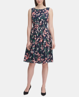 tommy hilfiger pink floral dress