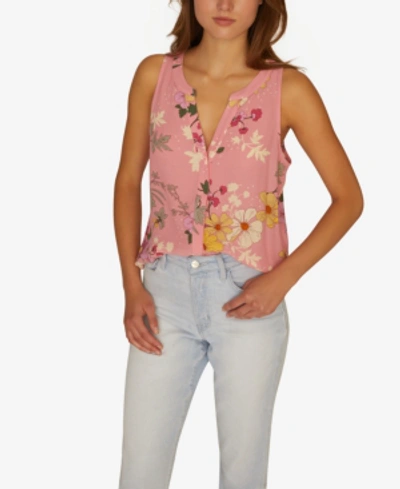 Shop Sanctuary Craft Sleeveless Printed Top In Pink Multi