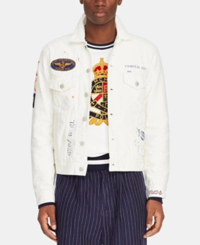 Shop Polo Ralph Lauren Men's Naval Denim Trucker Jacket In Gatlin