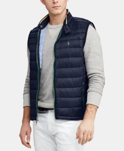Polo Ralph Lauren Men's Packable Quilted Down Vest, Created For Macy's In  French Navy | ModeSens