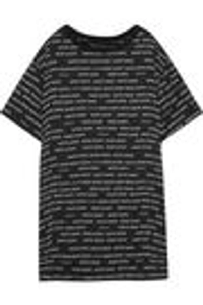 Shop Dkny Woman Printed Sateen Nightshirt Black