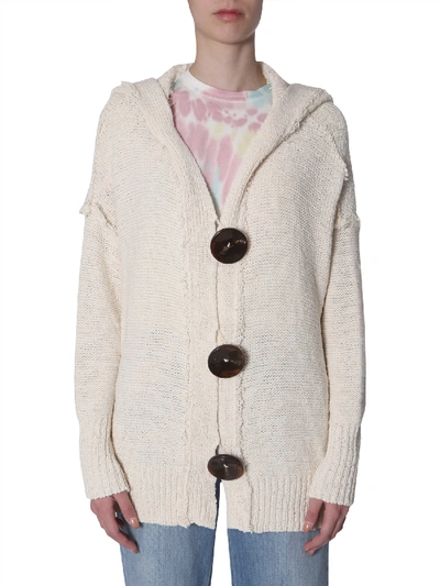Shop Stella Mccartney Cardigan With Hood In Bianco
