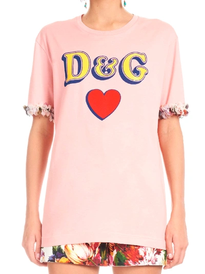 Shop Dolce & Gabbana T-shirt In Pink