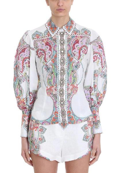 Shop Zimmermann Ninety Six Filigree Shirt In White