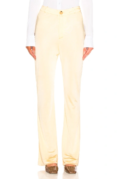 Shop Acne Studios Prissa Trouser Pant In Yellow In Vanilla Yellow