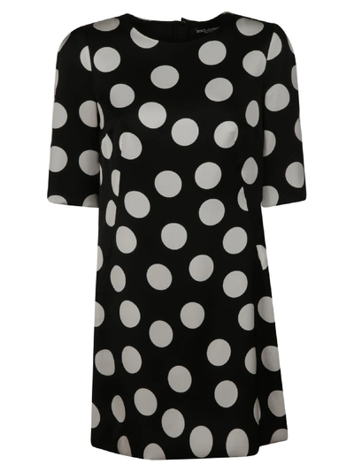 Shop Dolce & Gabbana Polka Dot Dress In White