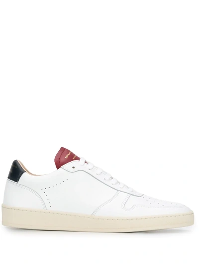 Shop Zespà Flat Perforated Sneakers In White