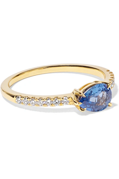 Shop Anita Ko 18-karat Gold, Sapphire And Diamond Ring