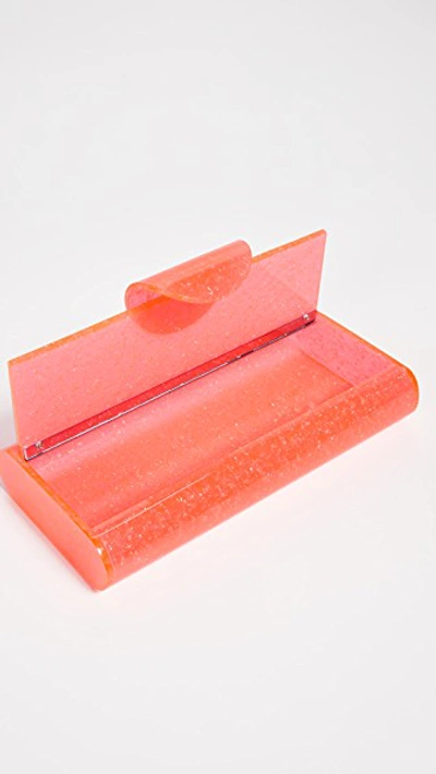 Shop Edie Parker Lara Solid Clutch In Pink Crystalina Confetti