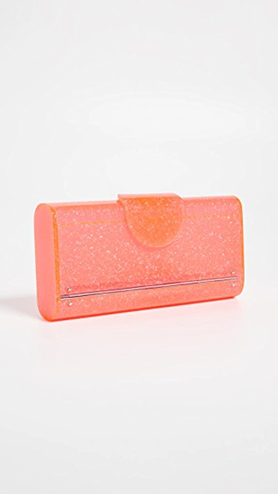 Shop Edie Parker Lara Solid Clutch In Pink Crystalina Confetti