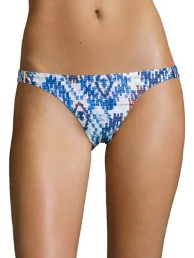 Shop Melissa Odabash Martinique Bikini Bottom In Denim Blue