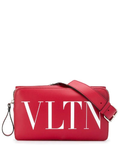 Shop Valentino Vltn Belt Bag In Red