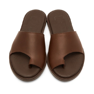 Shop Jacquemus Brown Les Tatanes Sandals