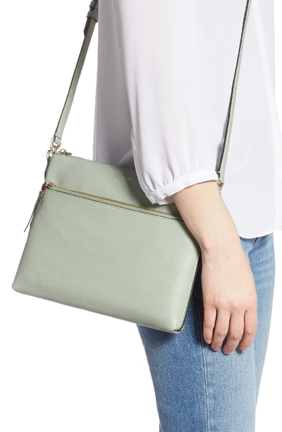 Shop Kate Spade Medium Polly Leather Crossbody Bag - Green In Light Pistachio